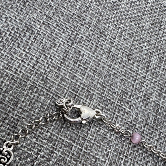 Brighton Heart Bracelet with Pink Cat Eye Beads - Picture 5 of 6
